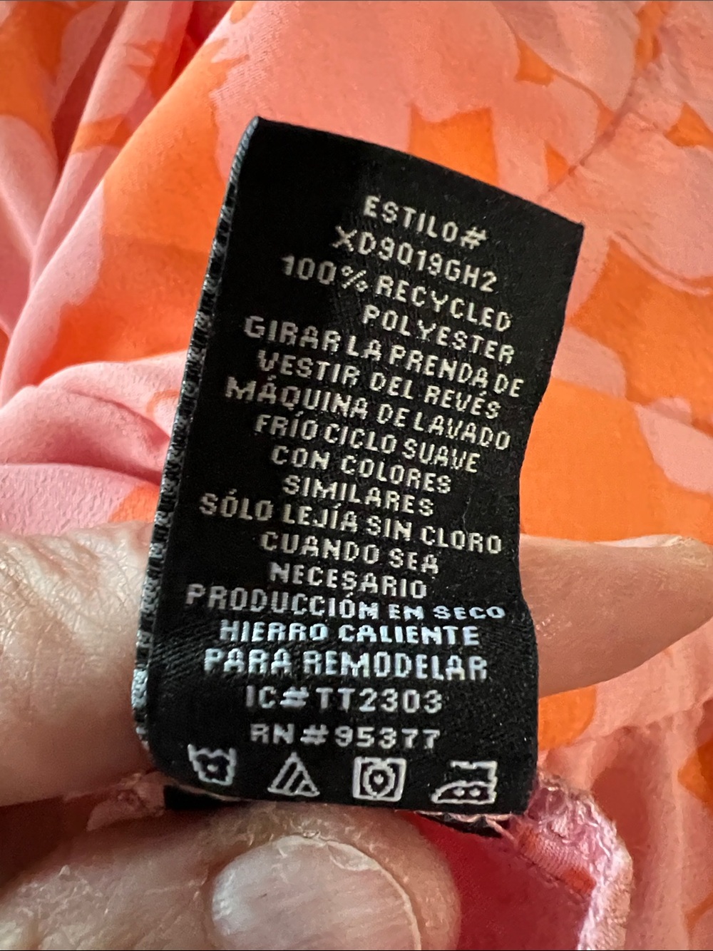 π²2π² if BUNDLED 3 or more $2 items Pink & Orange Floral Tiered Maxi Dress C284 - Picture 7 of 7